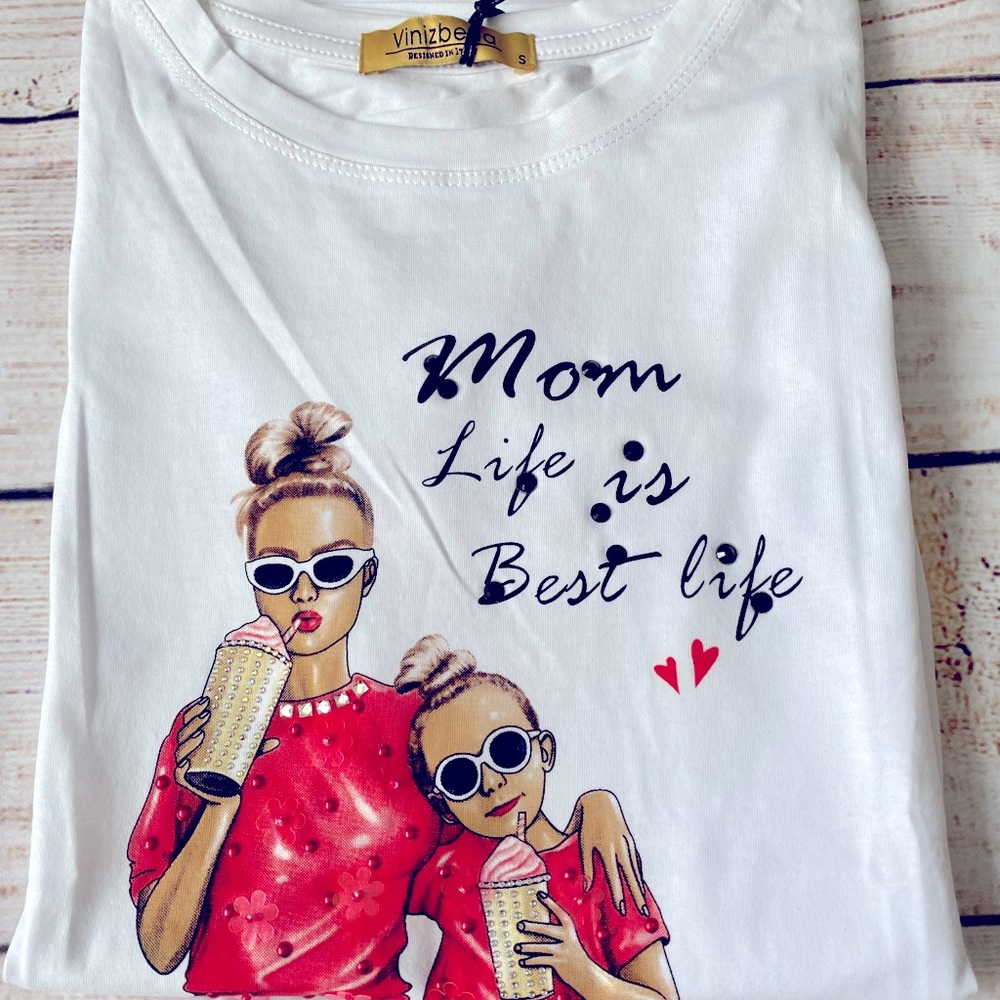 Women shirt Mom vinizbena